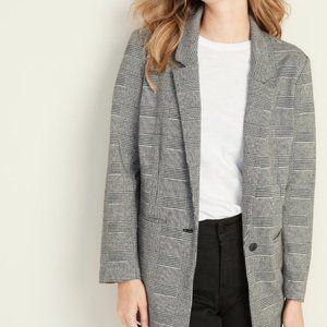 Old Navy Plaid Boyfriend Blazer Size S